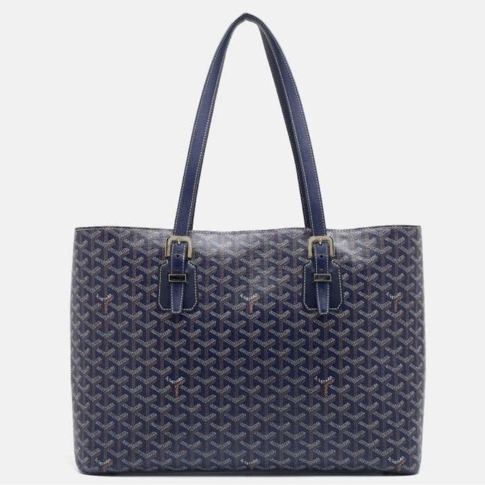 AUTHENTIC LIKE NEW GOYARD GOYARDINE OKINAWA GM TOTE BAG IN NAVY GOYARD TOTE BAG
